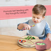 PLATE, BOWL & EARLY FEEDING BENDABLE SPOON Set of 3 | Designed for Kids | BPA Free, Food Grade, FDA Approved | Easy to Clean | Cubkins