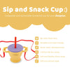 Cubkins collapsible functional cup: spill-proof, travel-friendly, promotes motor skills, with two lids and a soft straw.