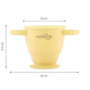 Technical view of the Cubkins snack cup dimensions: 10cm top diameter, 9.5cm height, and 16cm total width.