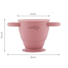 Technical view of the Cubkins snack cup dimensions: 10cm top diameter, 9.5cm height, and 16cm total width.