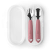 SPOON & FORK SET WITH TRAVEL BOX (w Stainless Steel Heads) | Cubkins