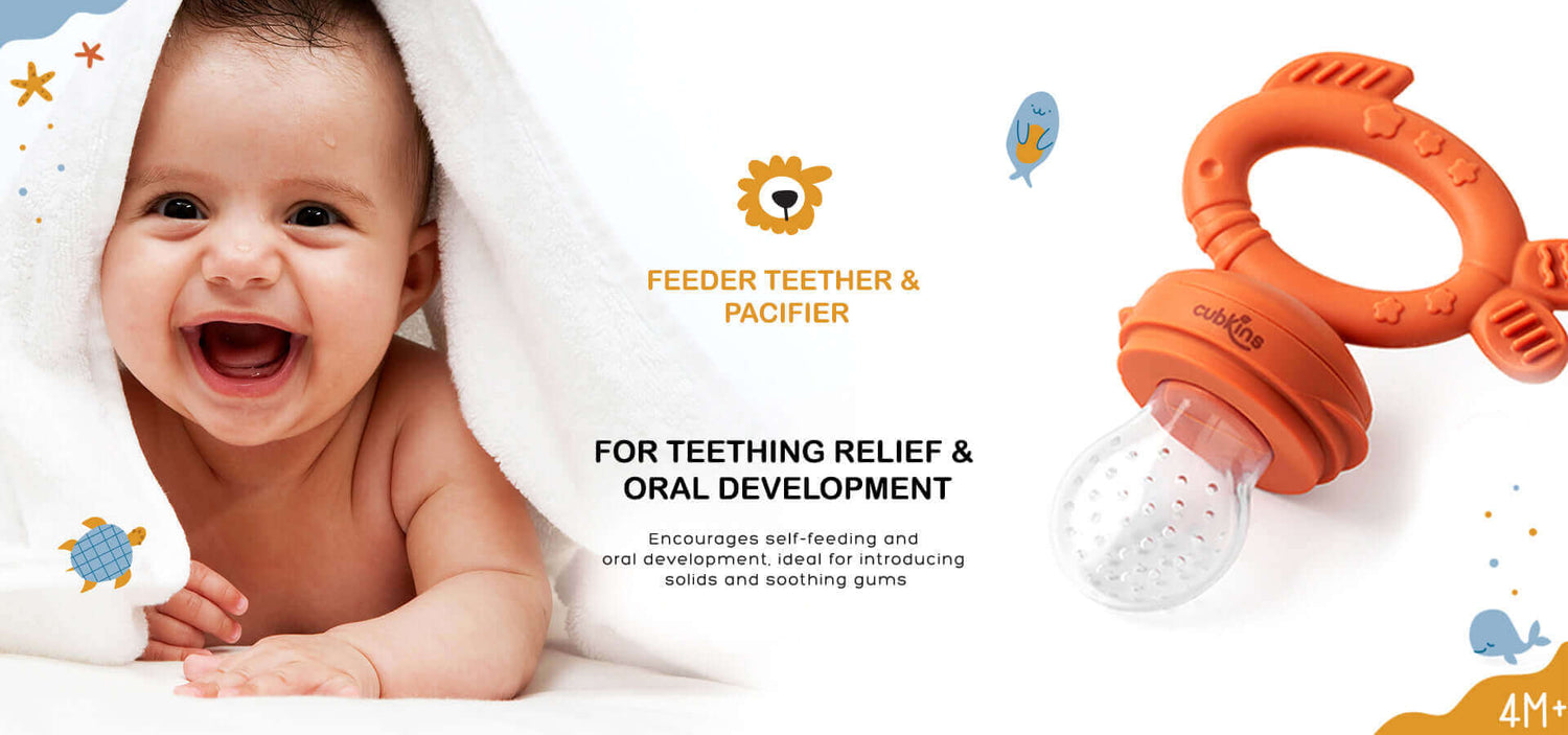 3 in 1 Feeder, Teether & Pacifier | BPA-free | Easy to clean | Baby Feeding Product