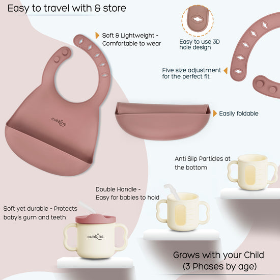 Bib Drinking Cup Features Raspberry