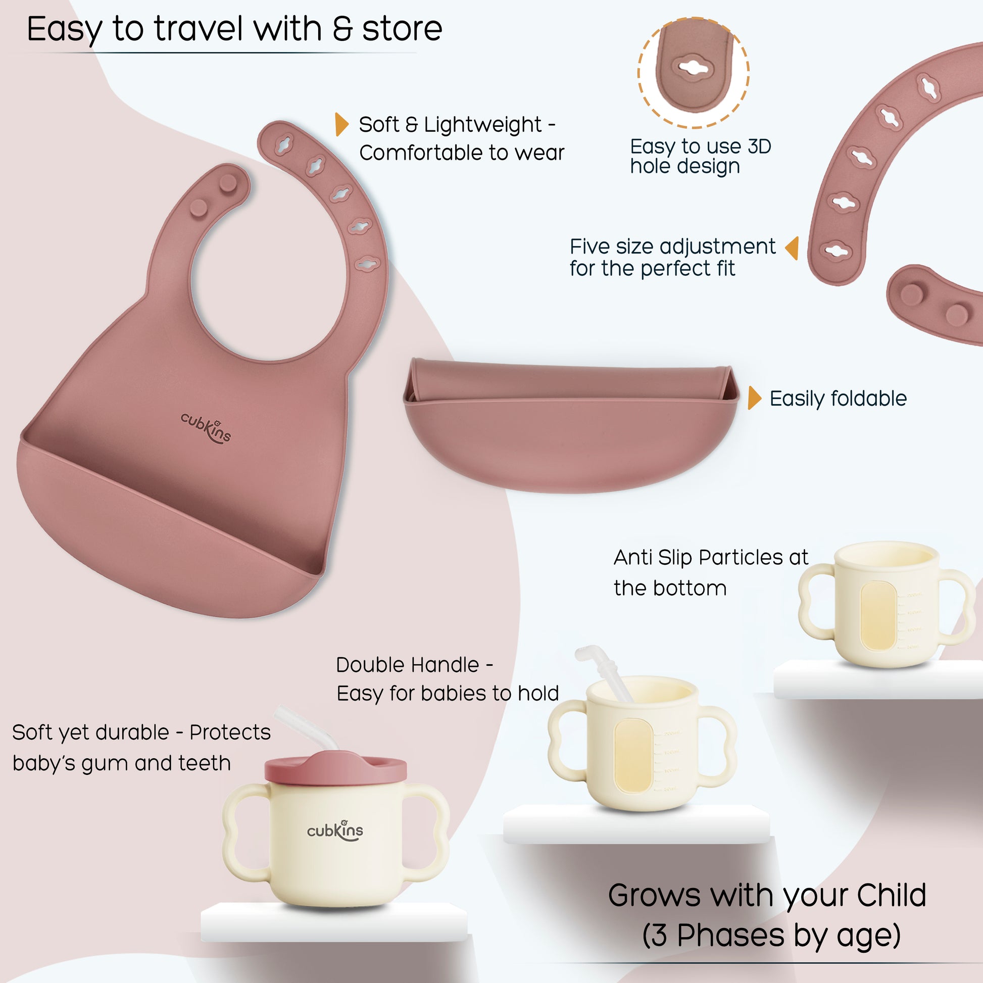 Bib Drinking Cup Features Raspberry