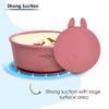 Silicone Bowl with a strong suction base to prevent spills and a fun design lid to keep food fresh. Contains ZERO PLASTIC. Made with premium quality silicone.