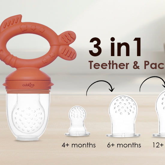 Cubkins 3-in-1 Fruit Feeder, Teether & Pacifier