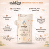 Cubkins Breast Milk Storage Bag Features – Easy-Pour Spout, Dual-Track Zipper, Temp Indicator, Pre-Sterilized
