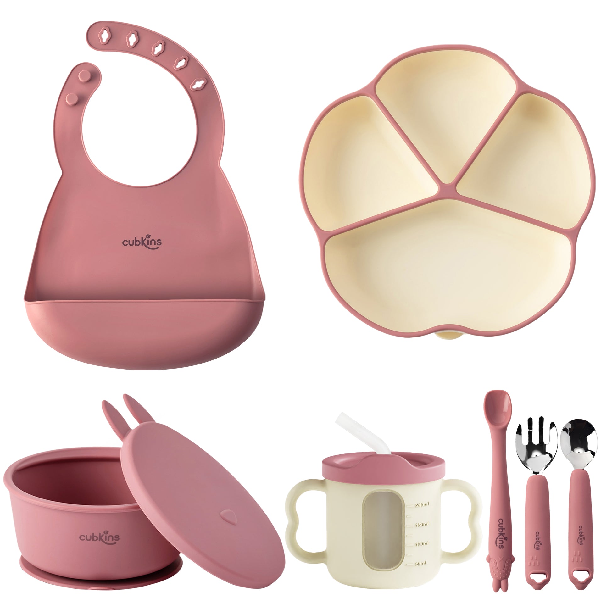 Dual Tone Feeding Set Raspberry