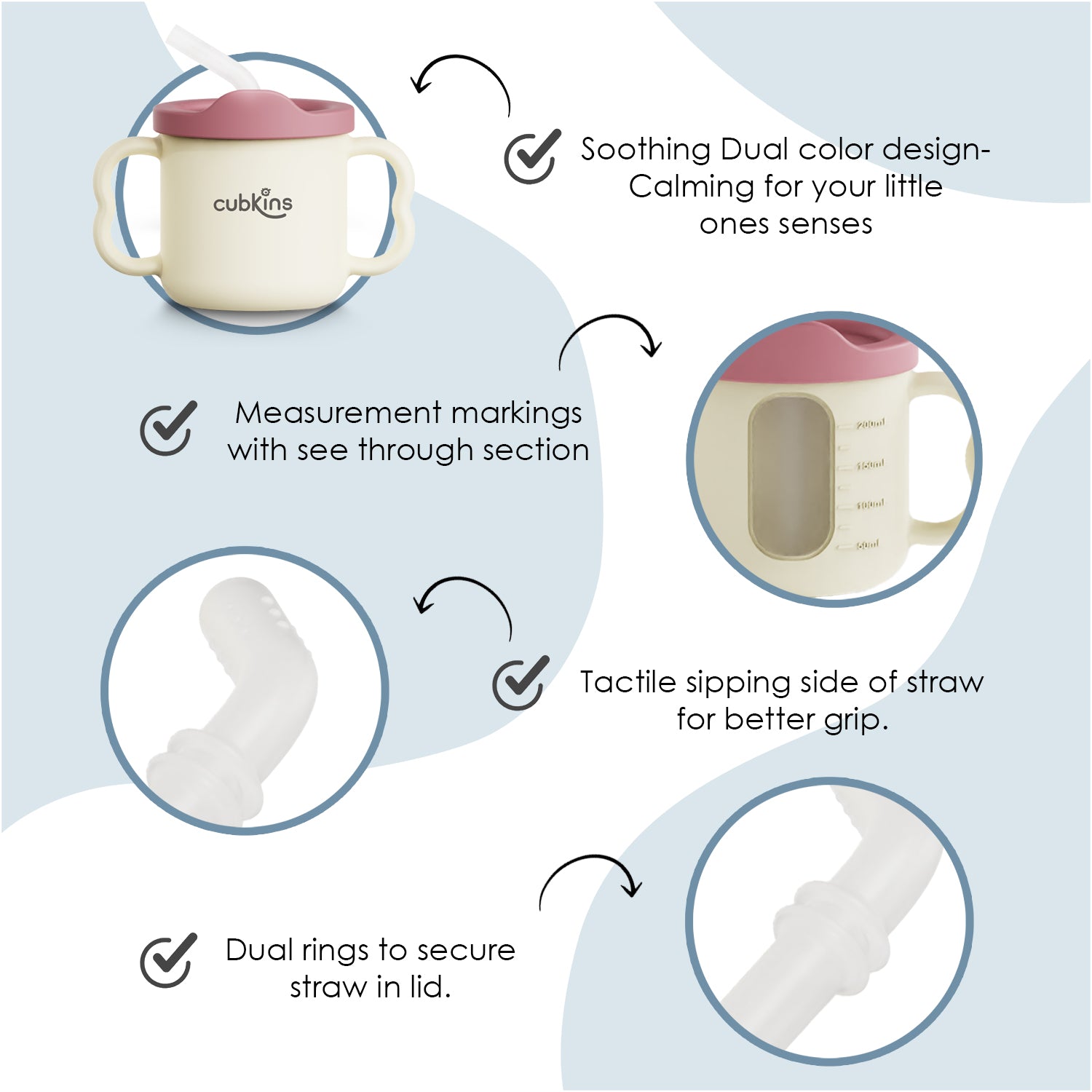 Dual Tone Sippy Cup Features Raspberry