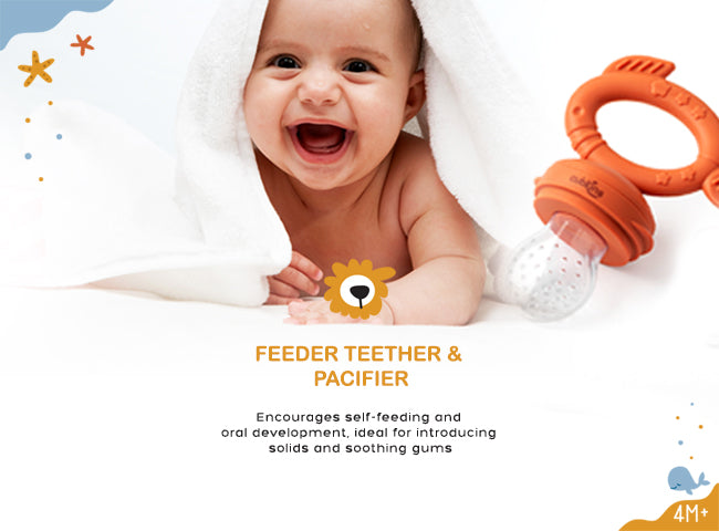 3 in 1 Feeder, Teether & Pacifier | BPA-free | Easy to clean | Baby Feeding Product