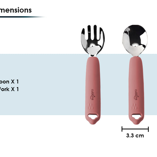 High Quality Steel Head Spoon and Fork | Silicone baby feeding product | Zero Plastic