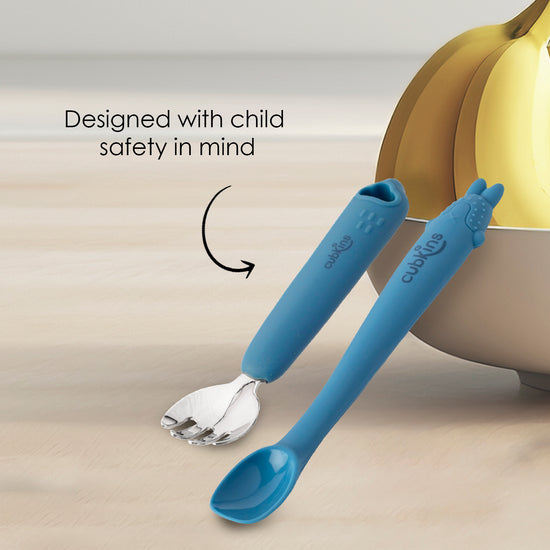 SS Fork + Early Feeding Bendable Spoon Bundle Design