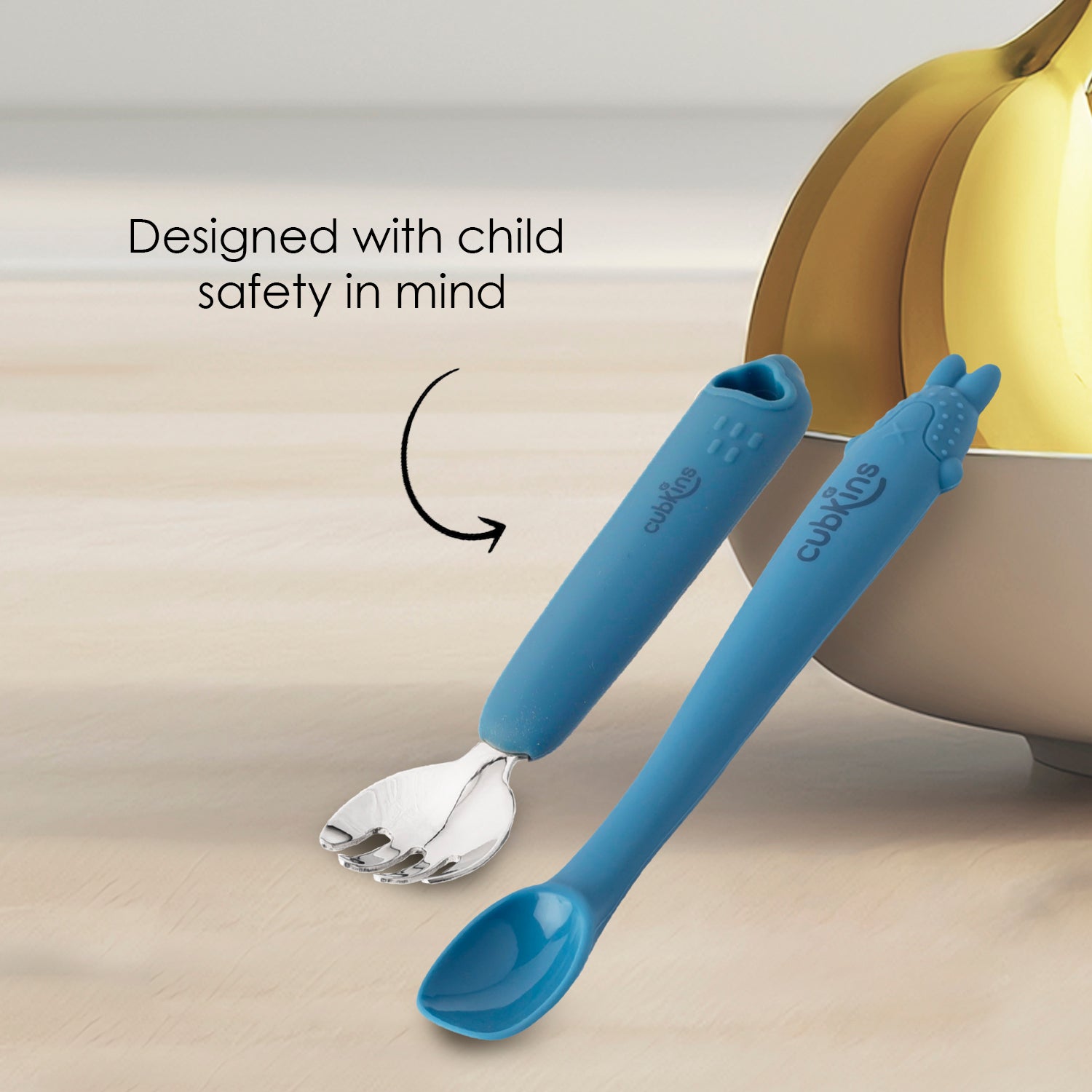 SS Fork + Early Feeding Bendable Spoon Bundle Design