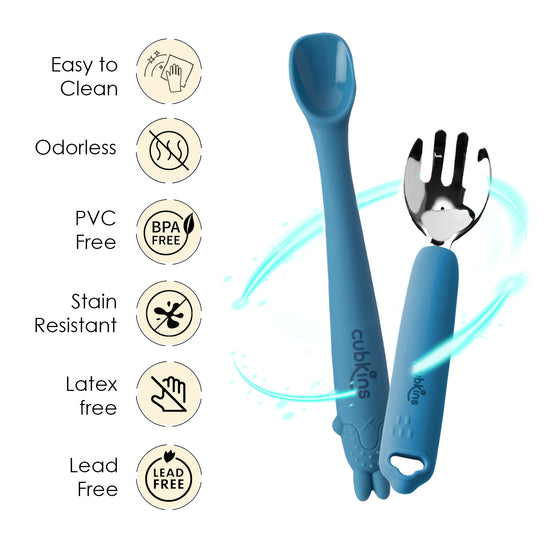 SS Fork + Early Feeding Bendable Spoon Bundle Features