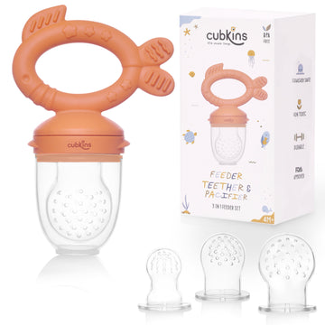 Cubkins 3-in-1 Feeder, Teether and Pacifier for Babies