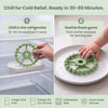 How to chill the Cubkins silicone teether for cold relief — refrigerator chilling recommended, dishwasher safe.