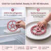 How to chill the Cubkins silicone teether for cold relief — refrigerator chilling recommended, dishwasher safe