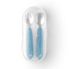 spoon & fork set with travel box Olive Blue